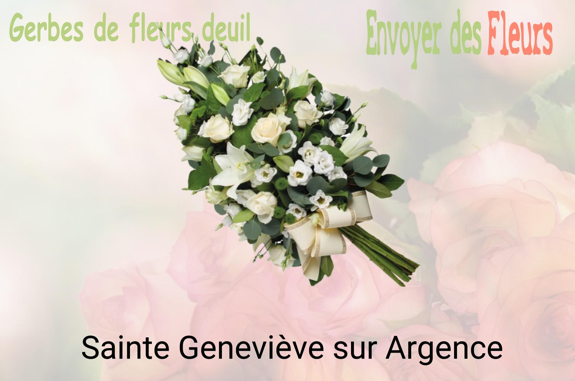 Gerbe de fleurs de deuil livrée à Sainte-Geneviève-sur-Argence